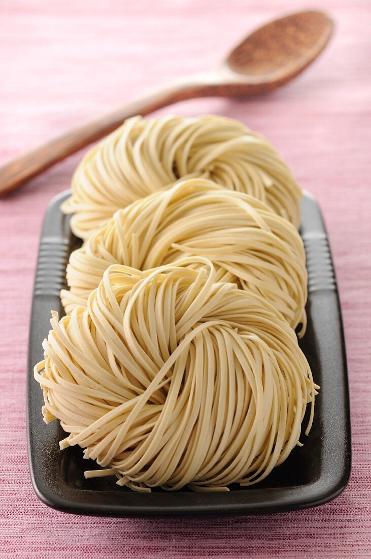 Uncooked Chinese noodles