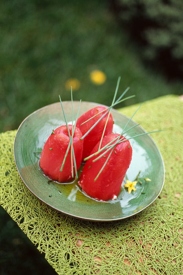 Olivette tomatoes stuffed with goat's cheese
