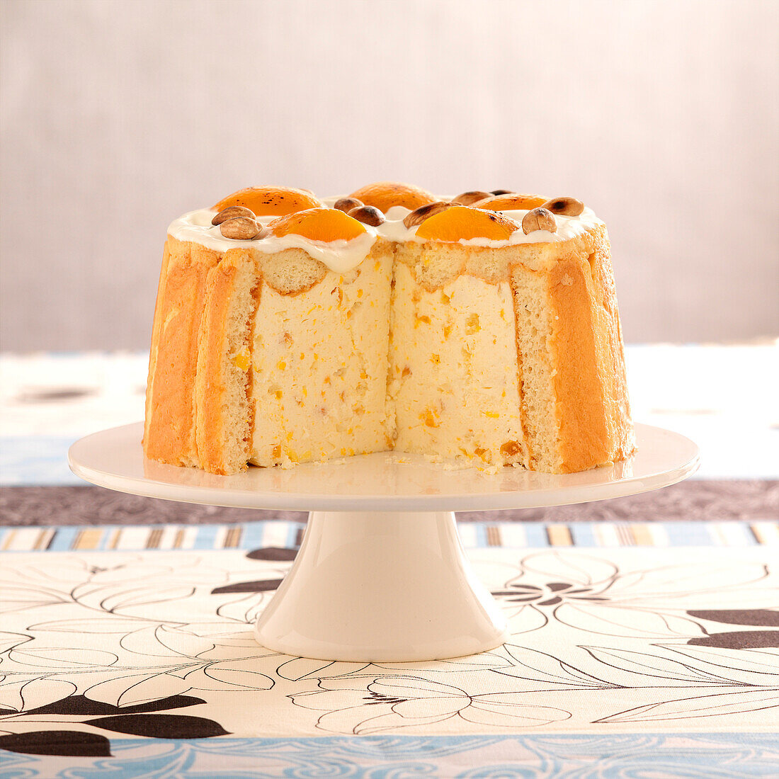 Apricot and almond Charlotte