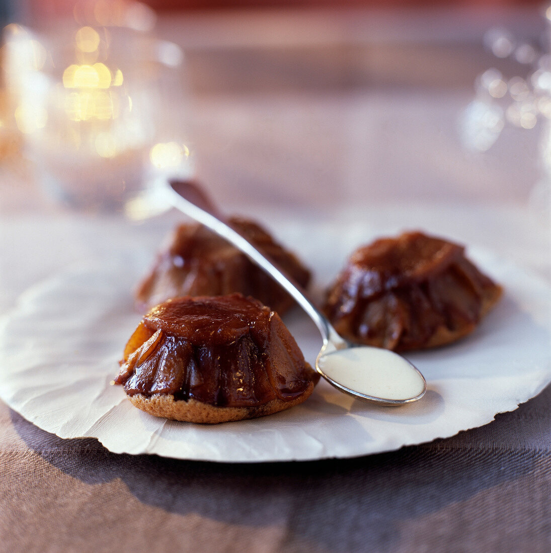 Tatin-style apple and chestnut cookies