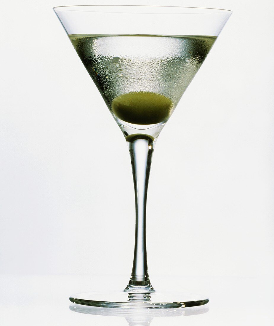Martini Straight Up with Green Olive