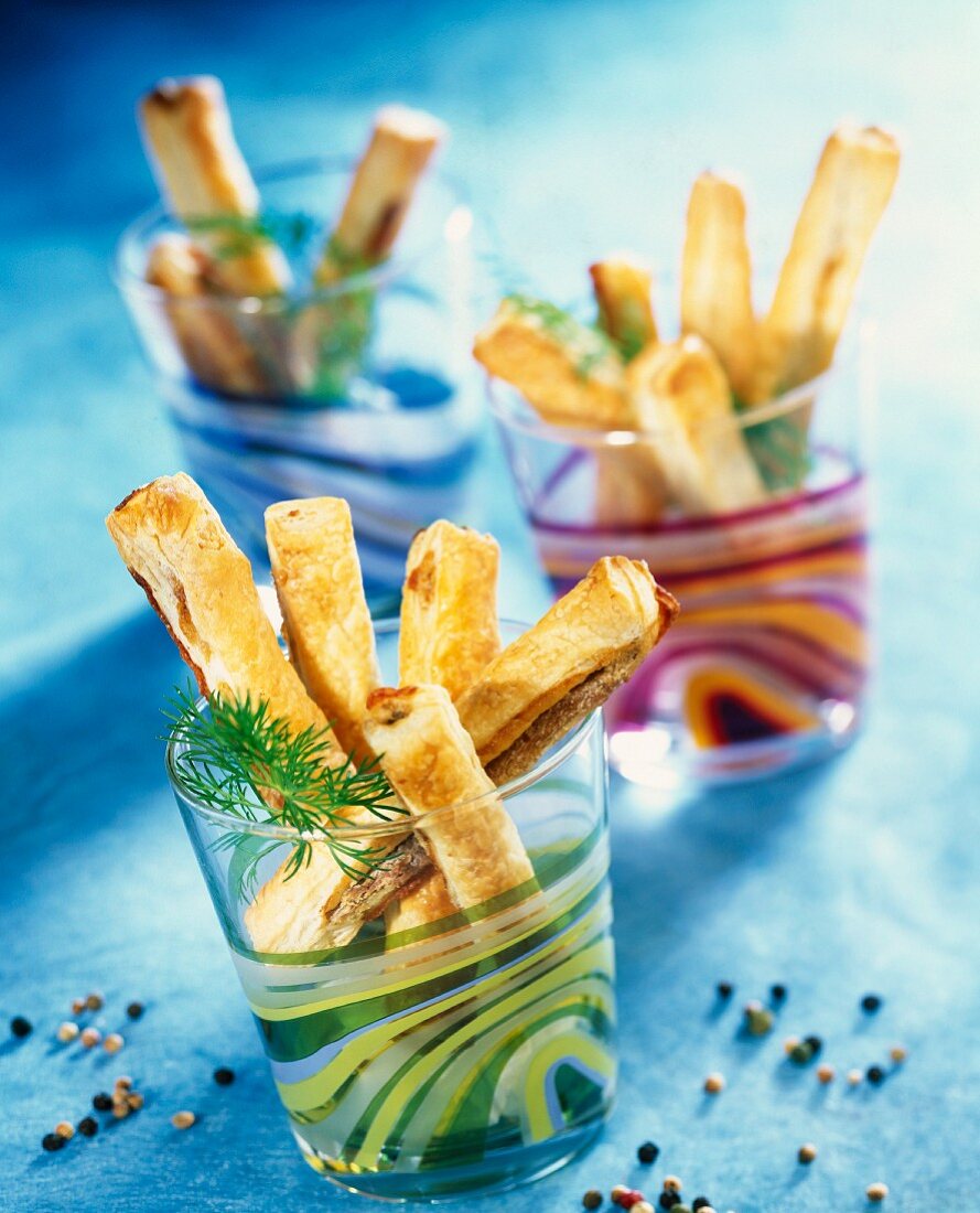 Anchovy flaky pastry fingers