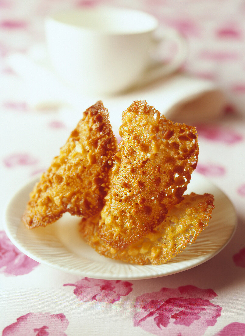 Almond tuile biscuits