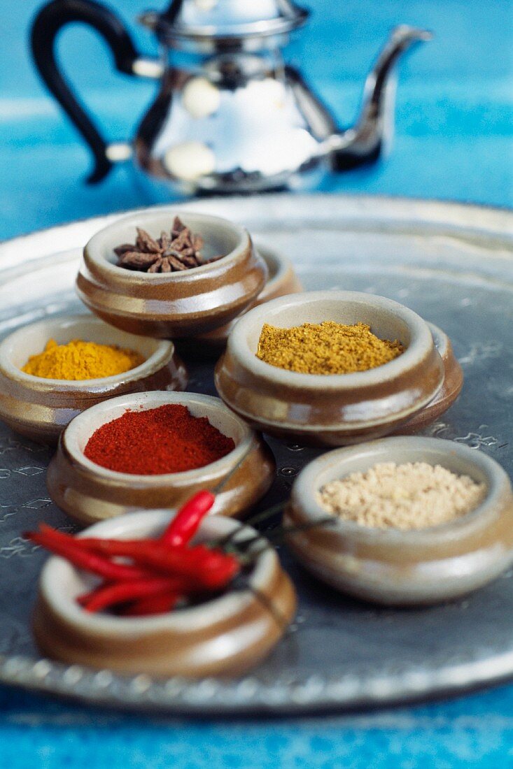 Tray of spices