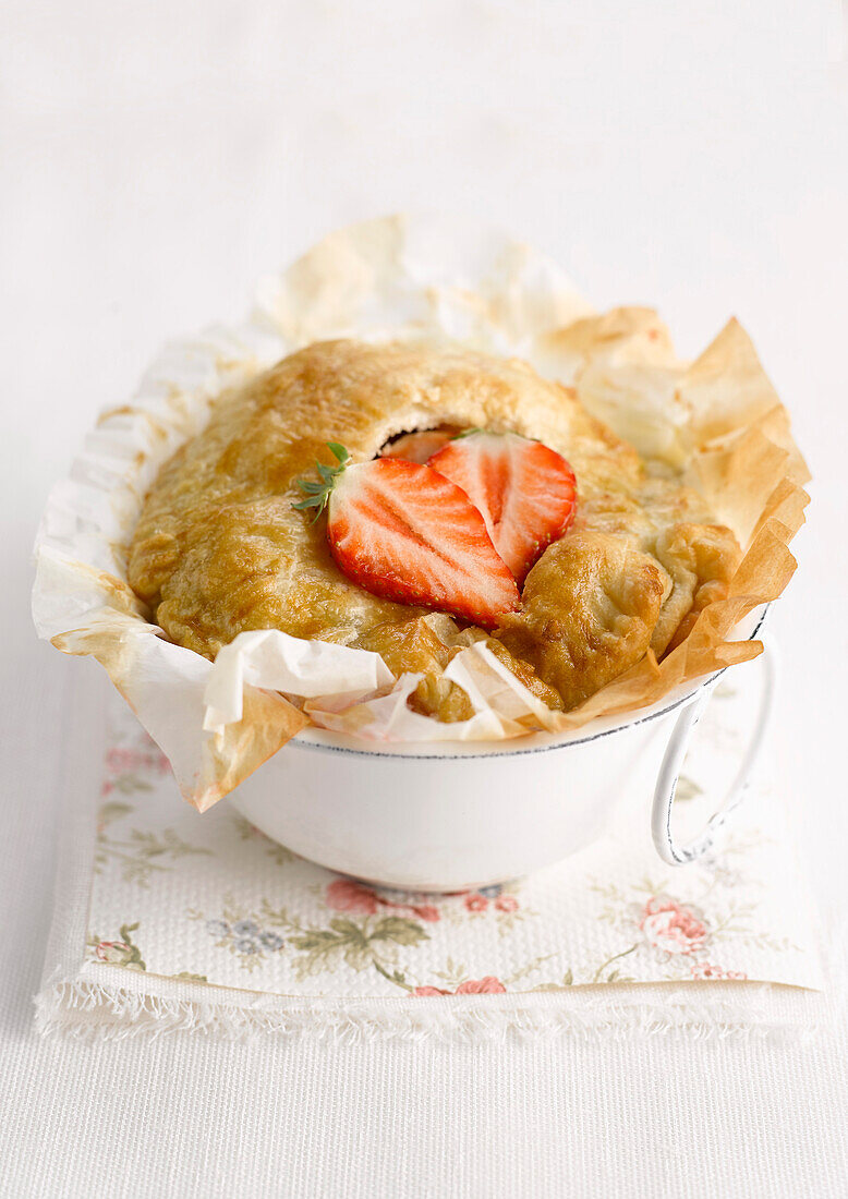 Apple and strawberry pie