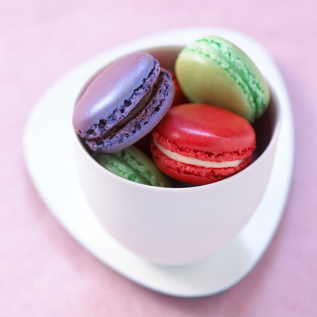 Three different flavored macaroons