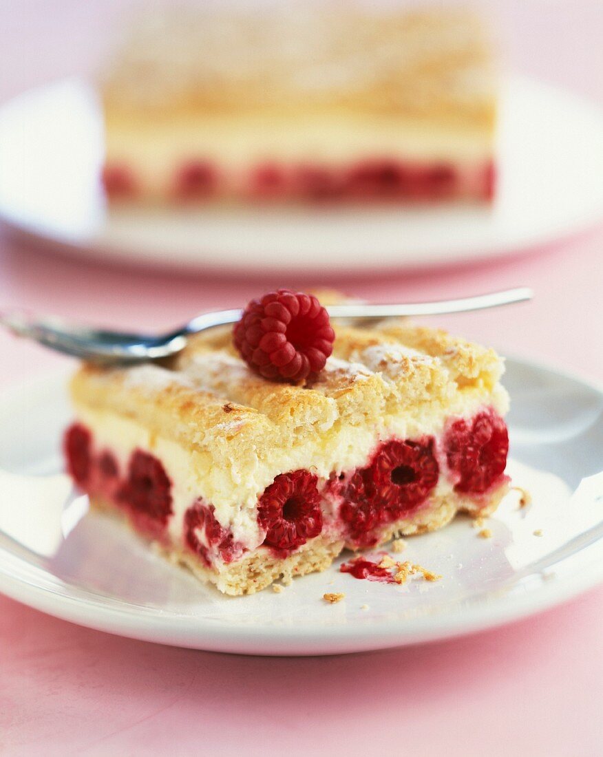 Raspberry and cream cake