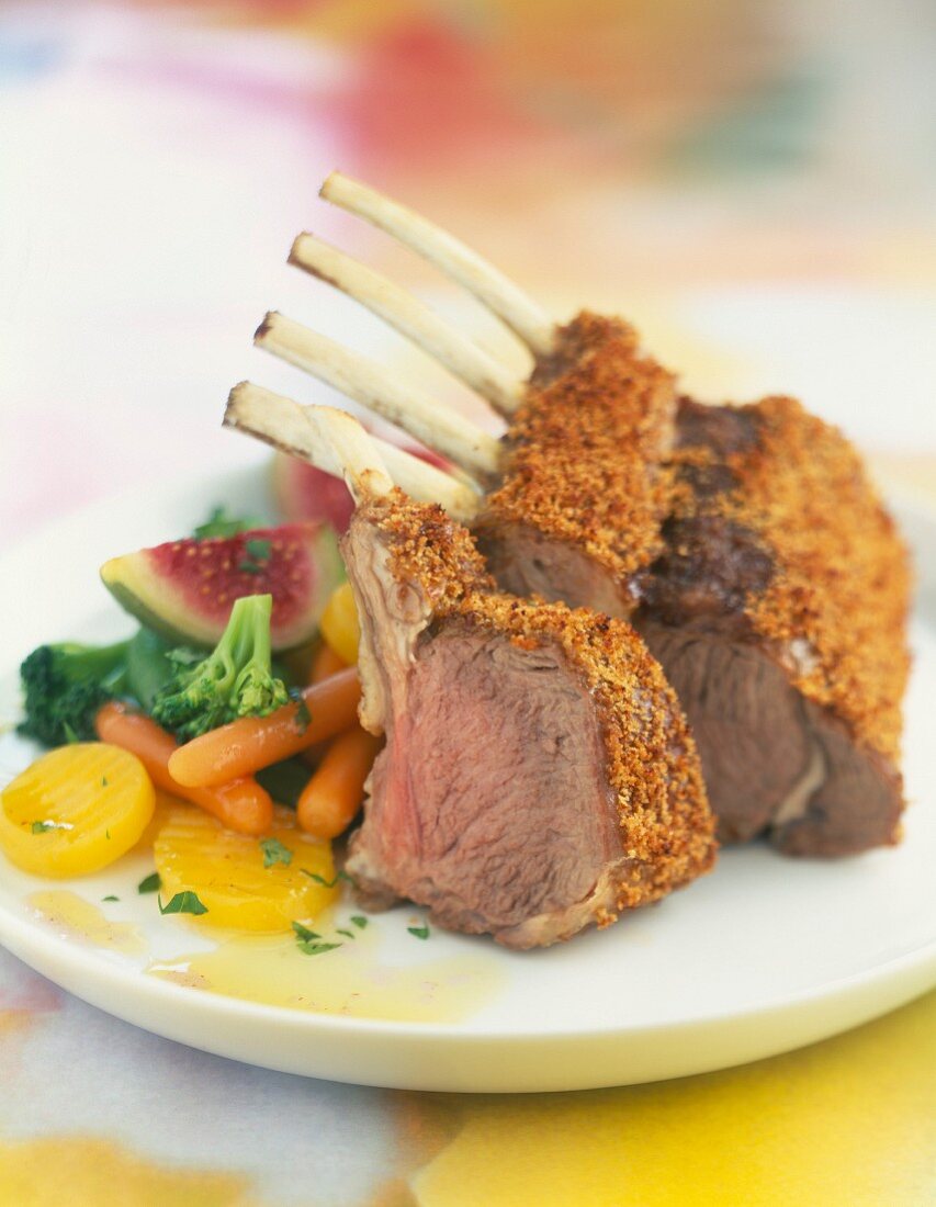 Loin of lamb with gingerbread crust