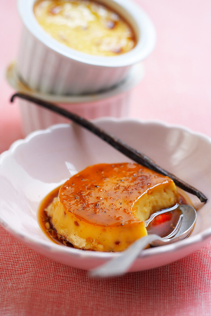 Crème Caramel mit Vanille