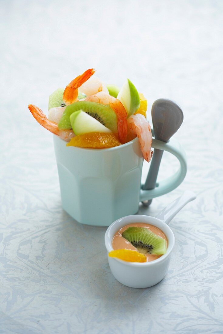 Garnelensalat mit Früchten