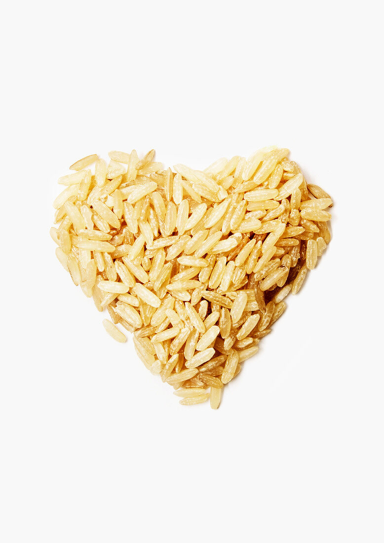 Herz aus Reiskörnern