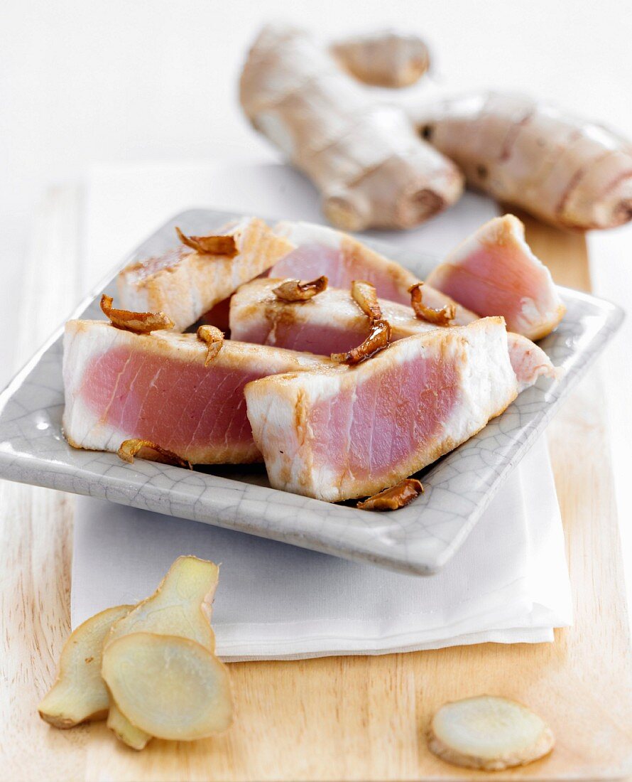 Tuna fillet with ginger