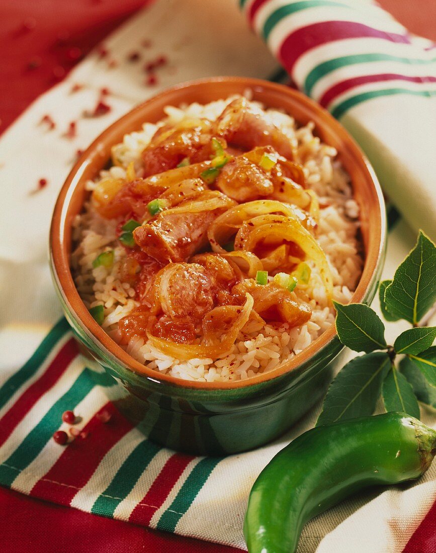 Rougail de saucisses (Wurstragout mit Tomaten), Insel Réunion