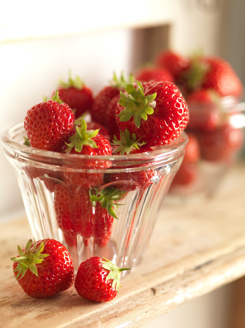 Frische Erdbeeren in einem Gläschen