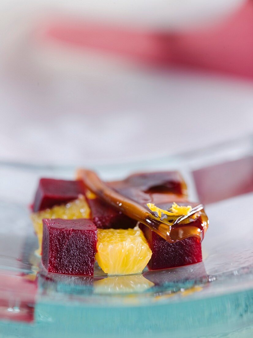 Beetroot with orange and licorice
