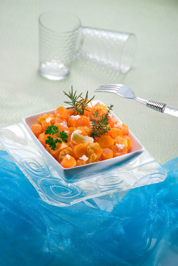 Carrots with fresh herbs