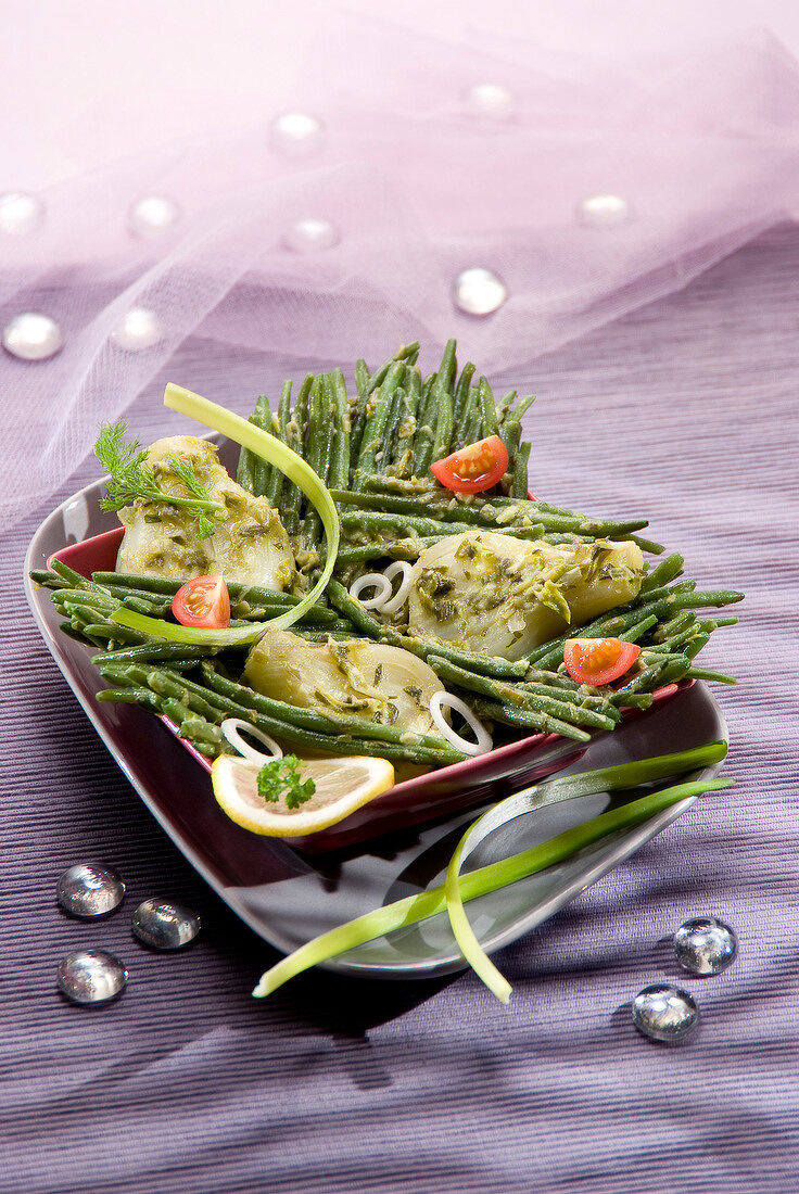 Crisp green beans and fennel