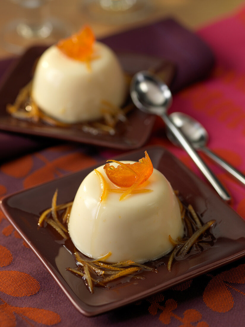 Panacotta with clementines
