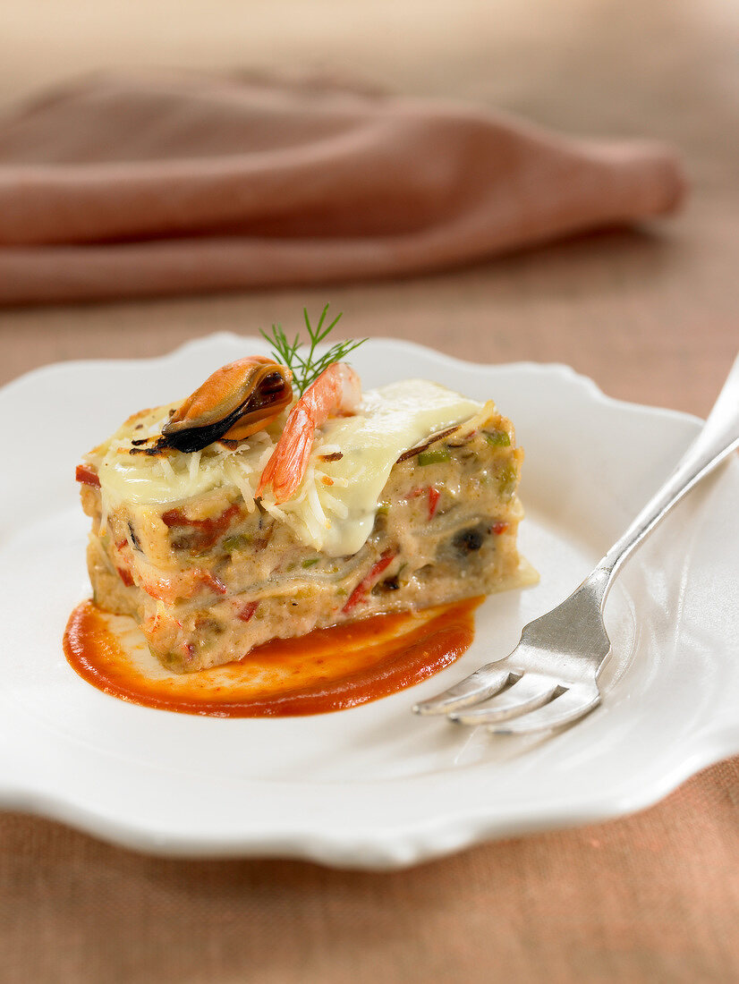 Seafood lasagnes