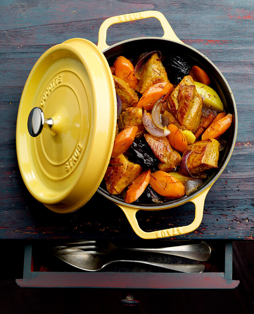 Pork,carrot and prune casserole