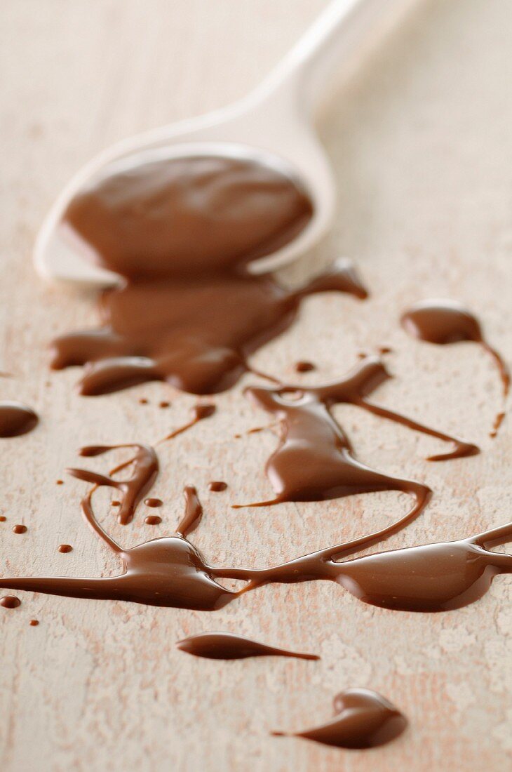 Geschmolzene Schokoladenkuvertüre