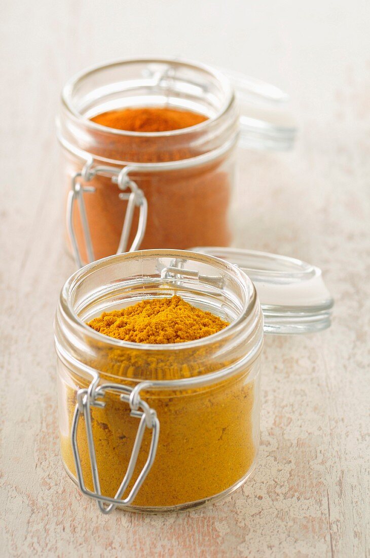Two jars of spices
