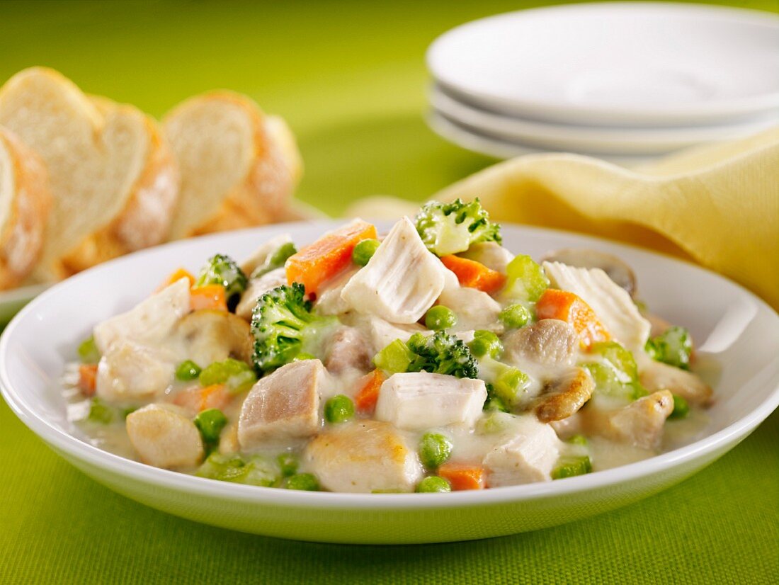 Turkey Blanquette with vegetables