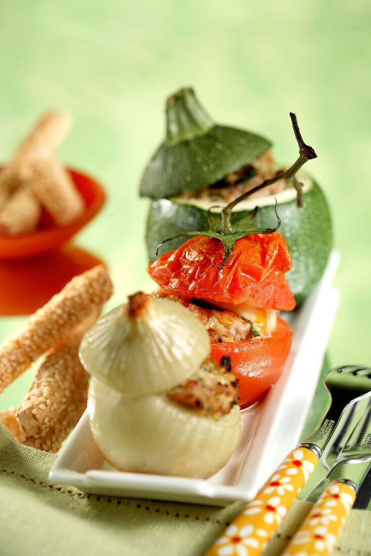 Provençal-style stuffed vegetables