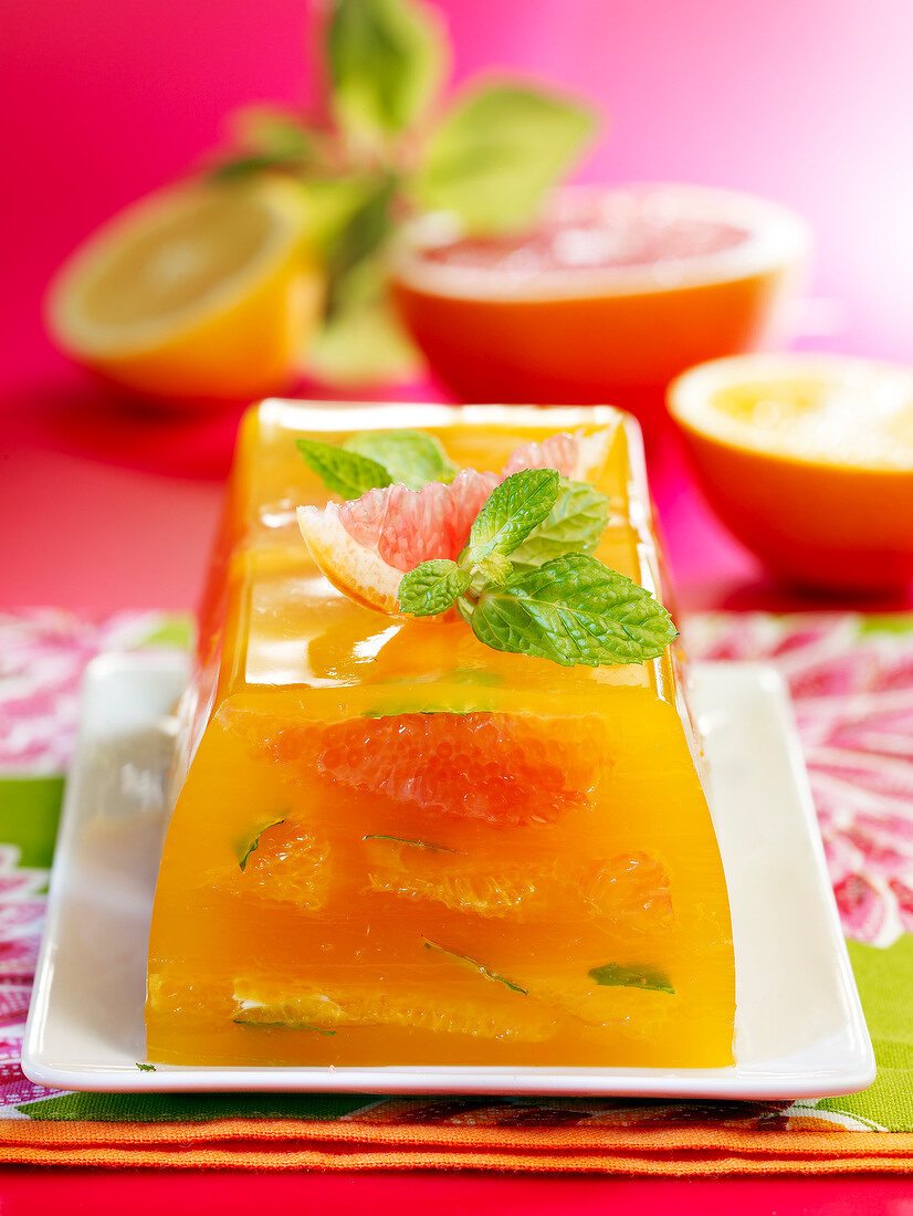 Citrus fruit tea-flavored jelly