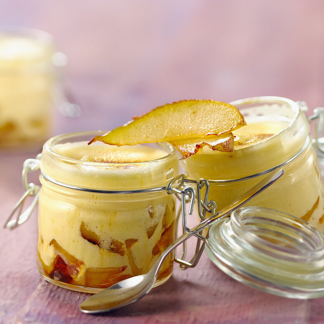 Birne-Zabaione-Gratin