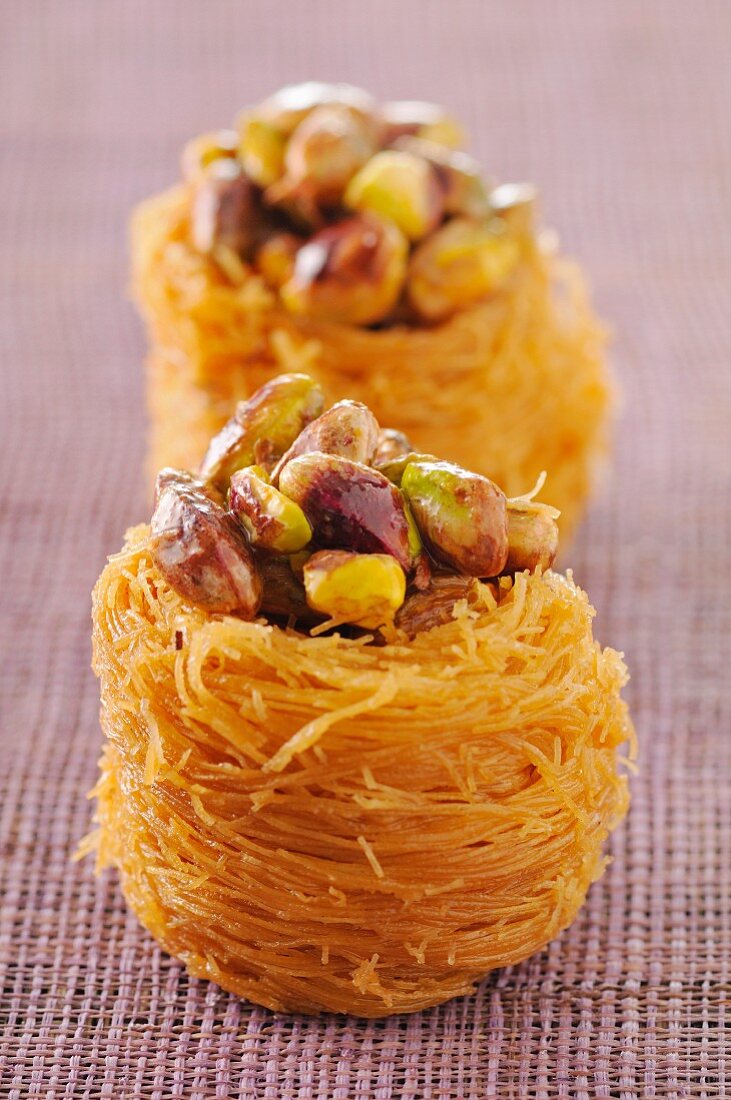 Pistachio bird nests