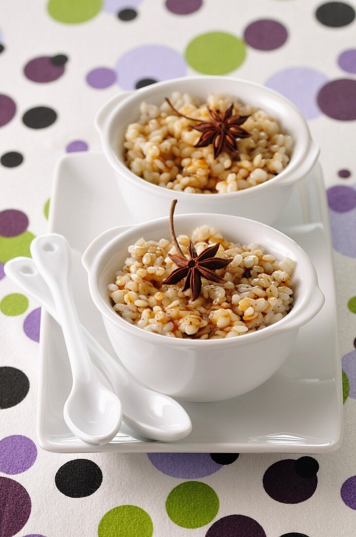 Salted-butter toffee-flavored rice pudding