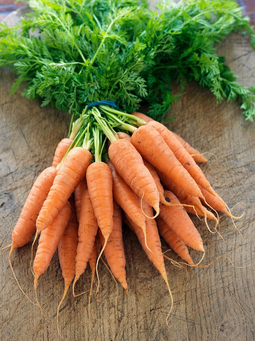 Ein Bund Bio-Karotten