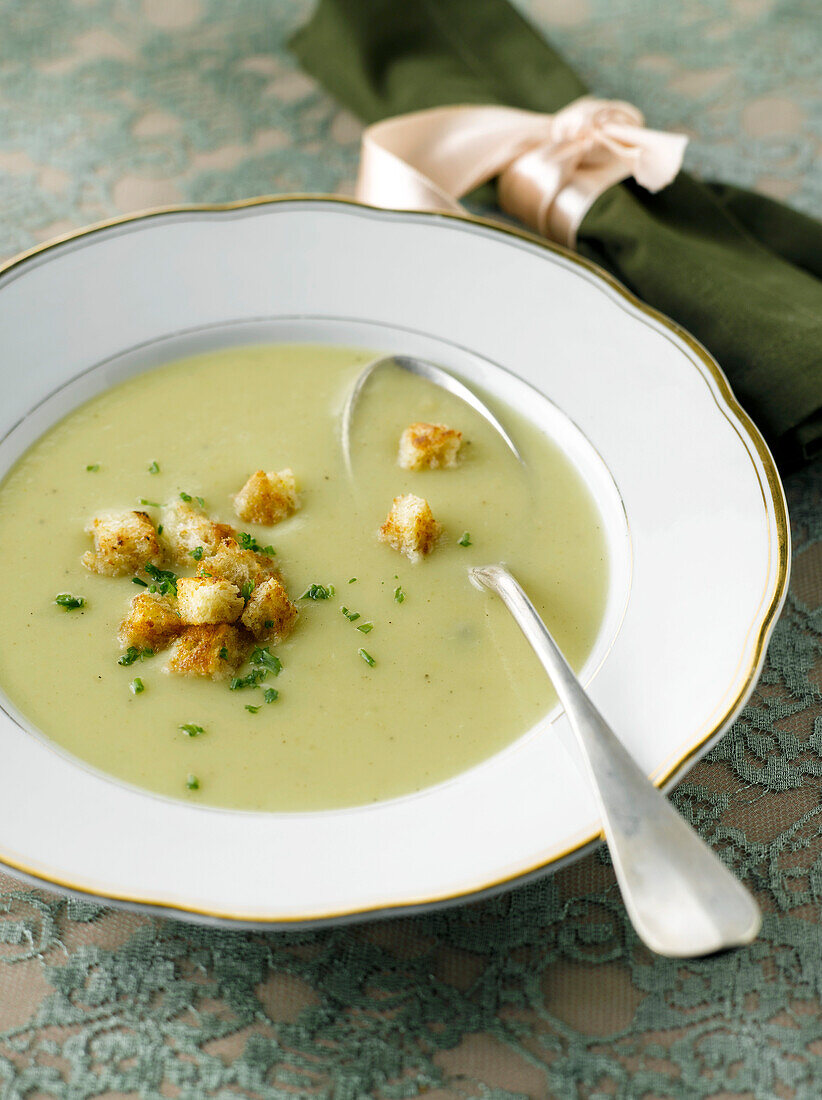 Kartoffel-Lauchcreme-Suppe