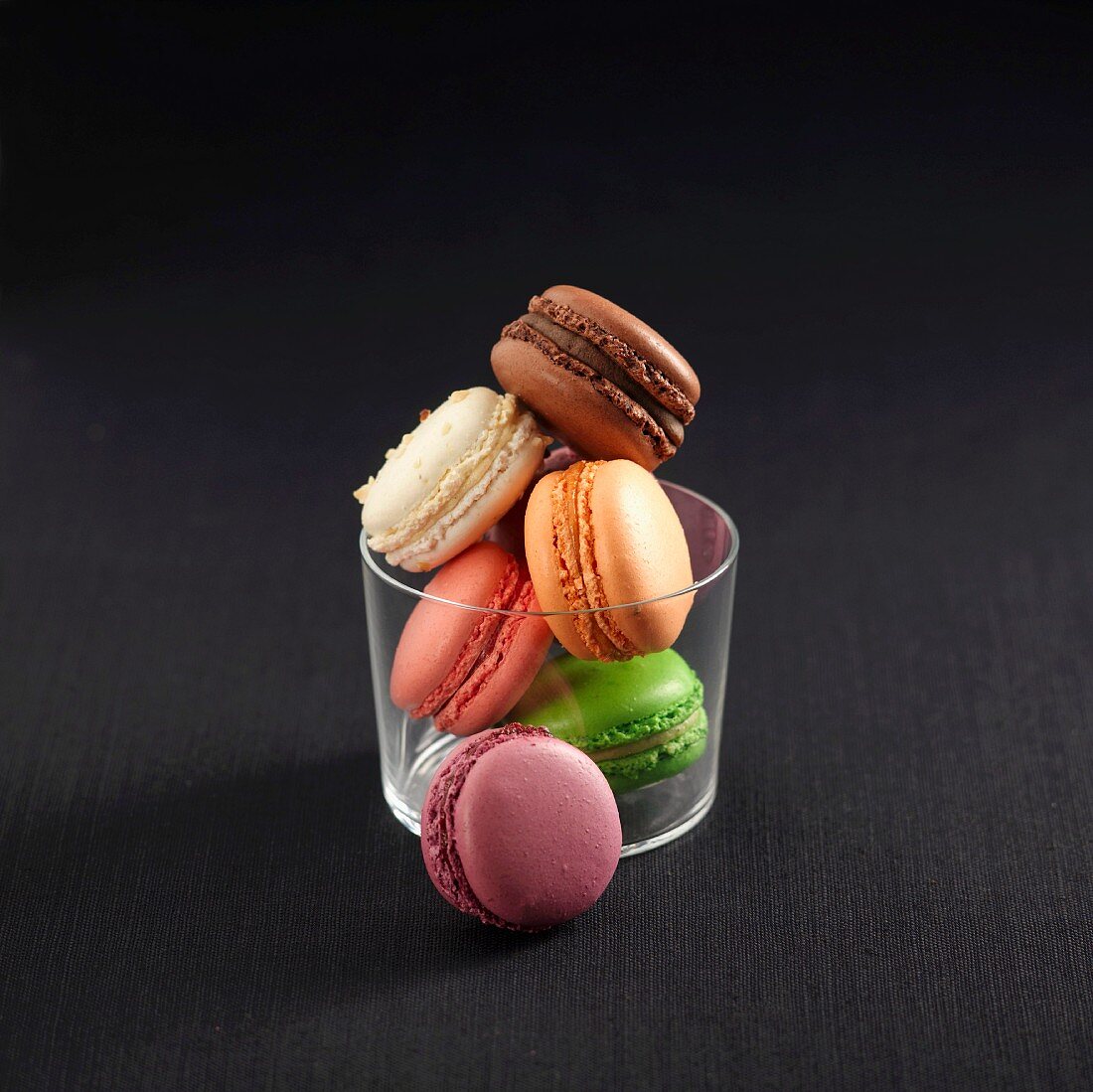 Glass of macaroons