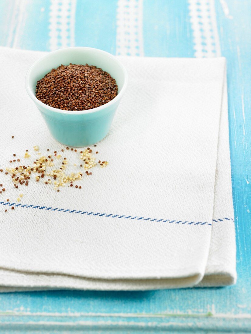 Bowl of red quinoa