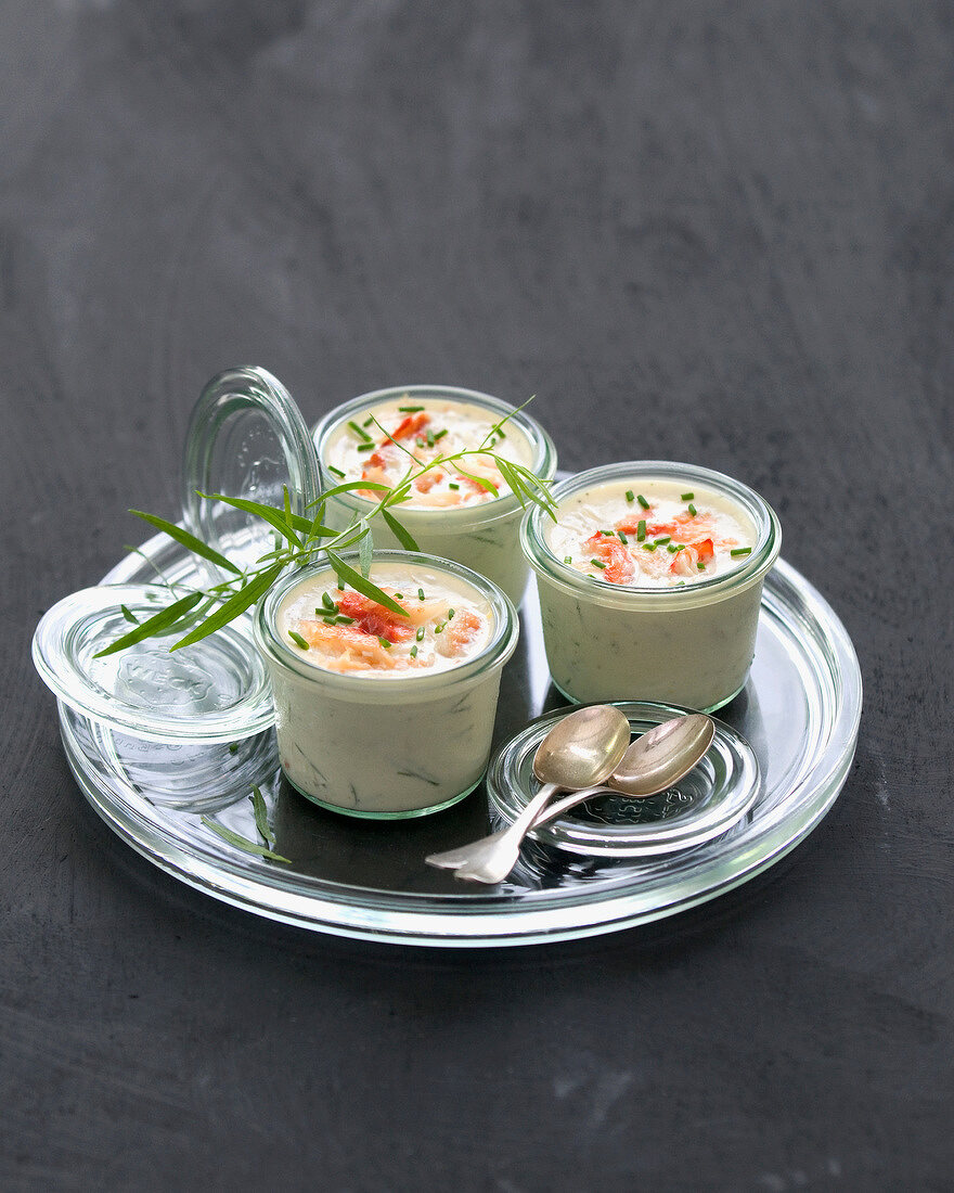 Panacotta with crab meat