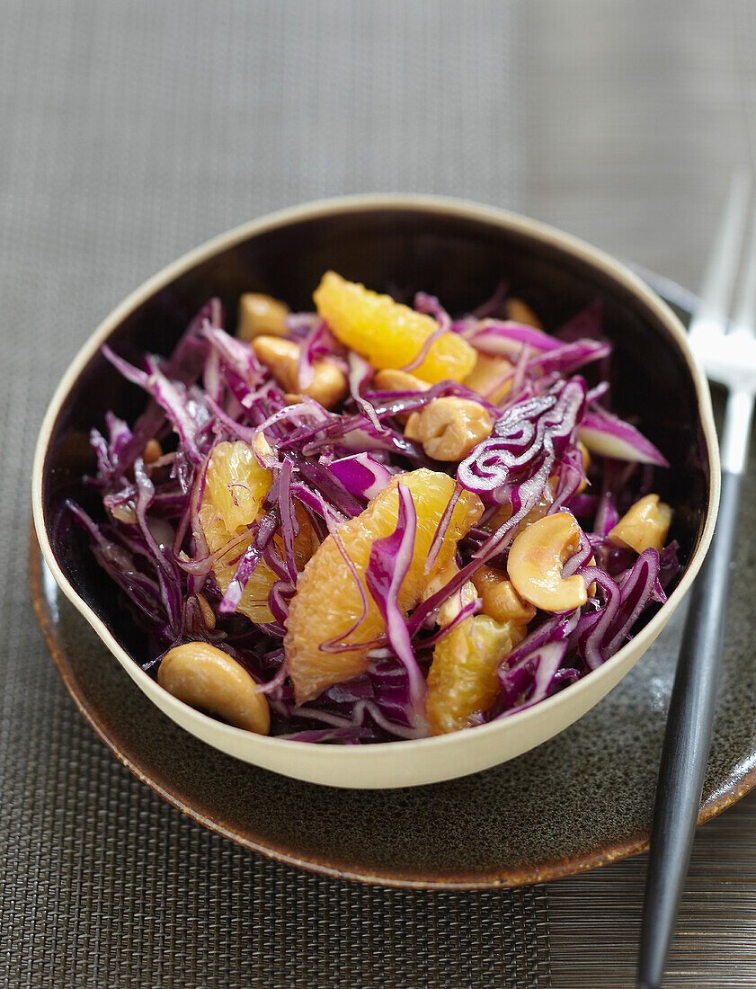 Rotkohlsalat mit Orangen