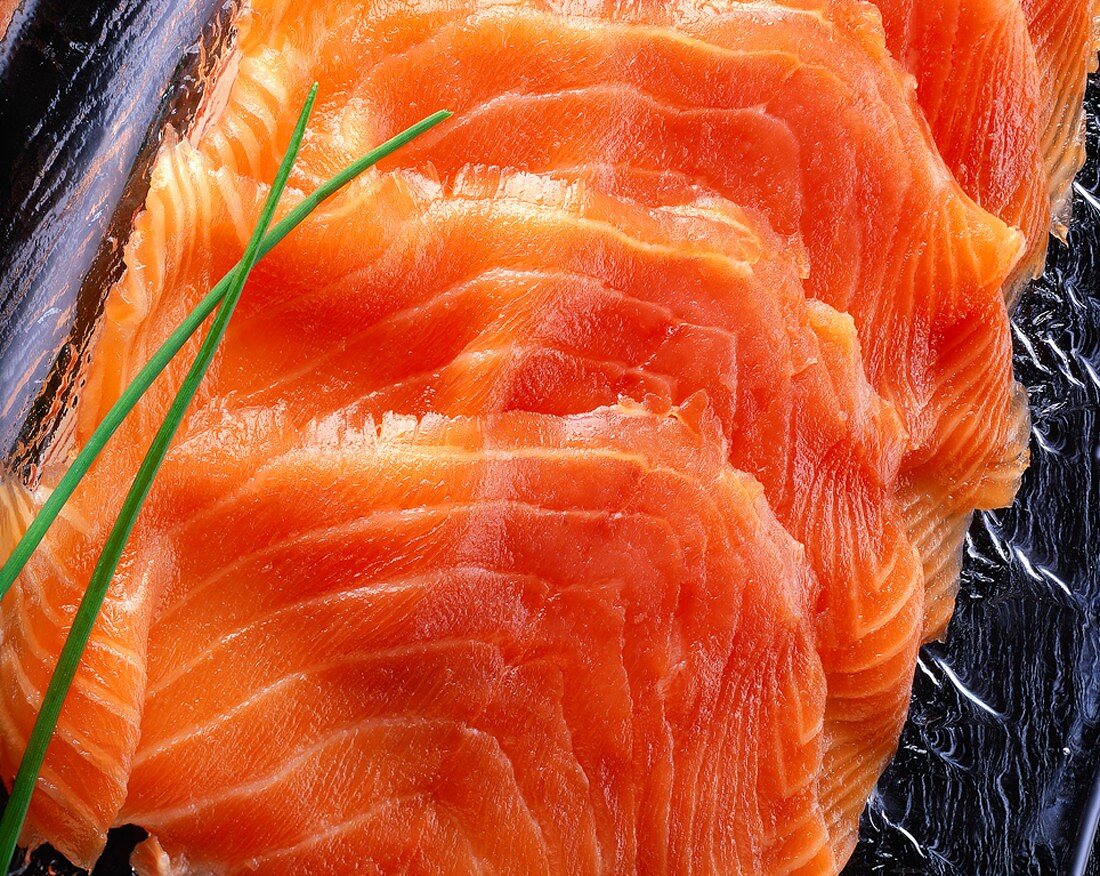Plate of Sliced Salmon