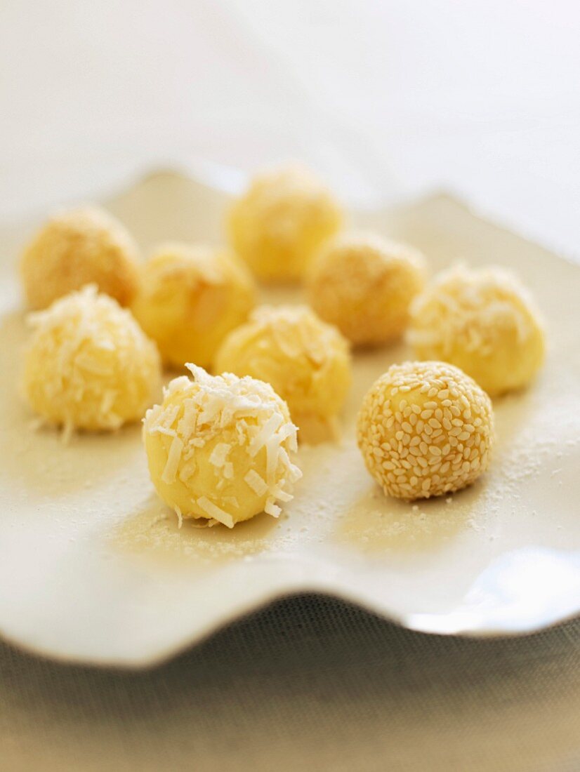 White chocolate truffles