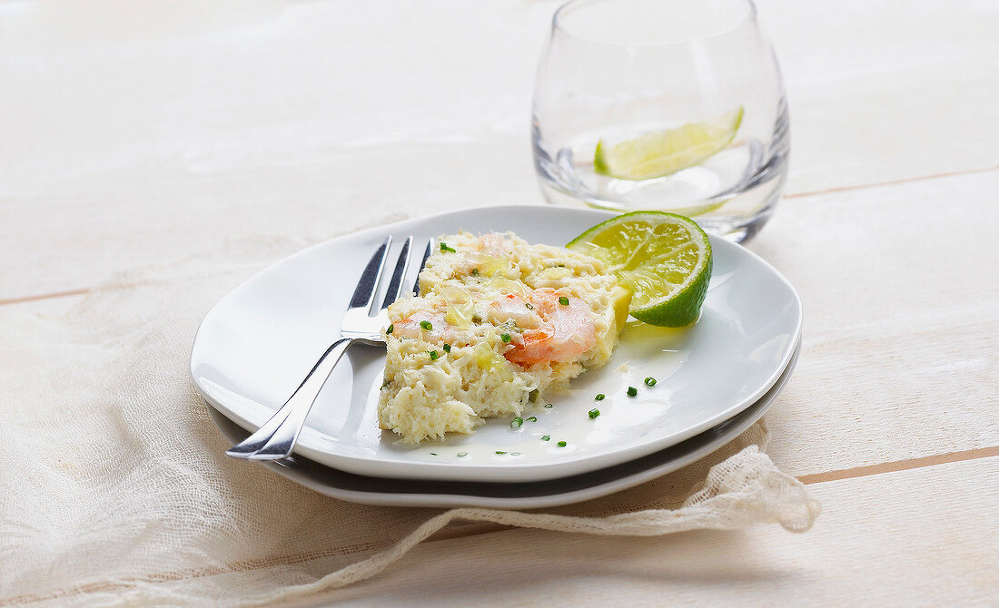 Coconut, crab meat and shrimp terrine