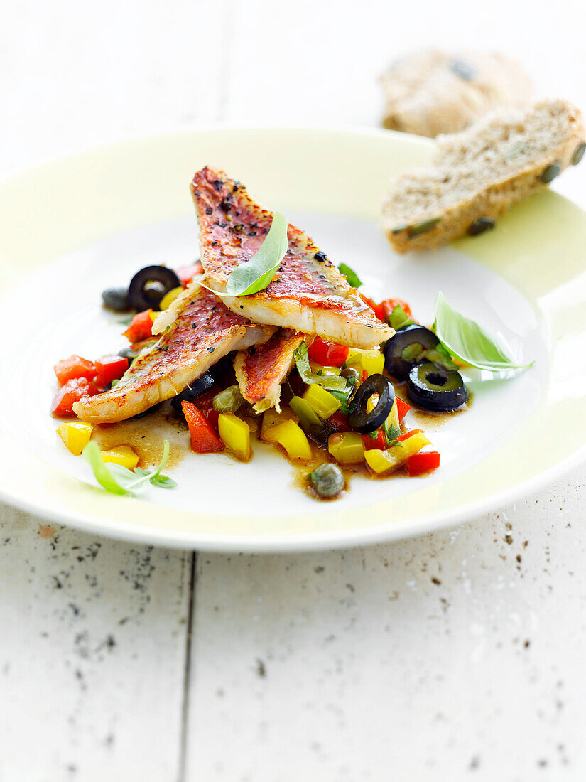Southern red mullet salad