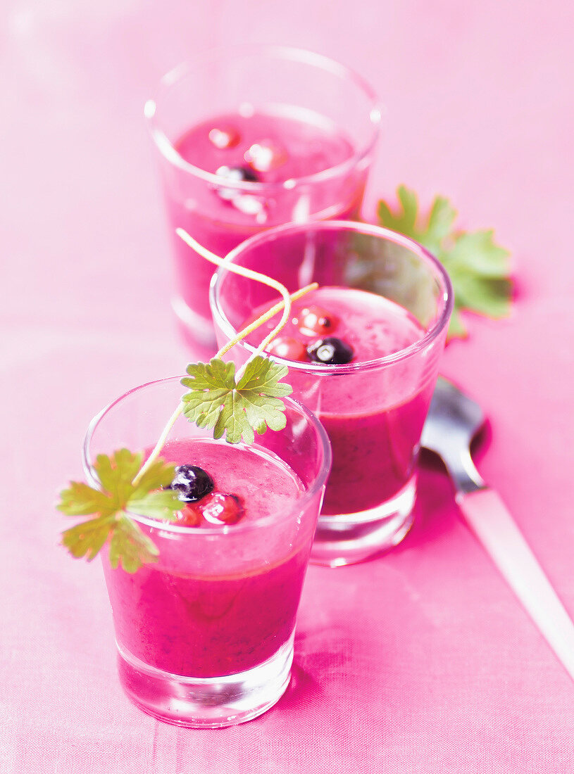 Summer fruit smoothies