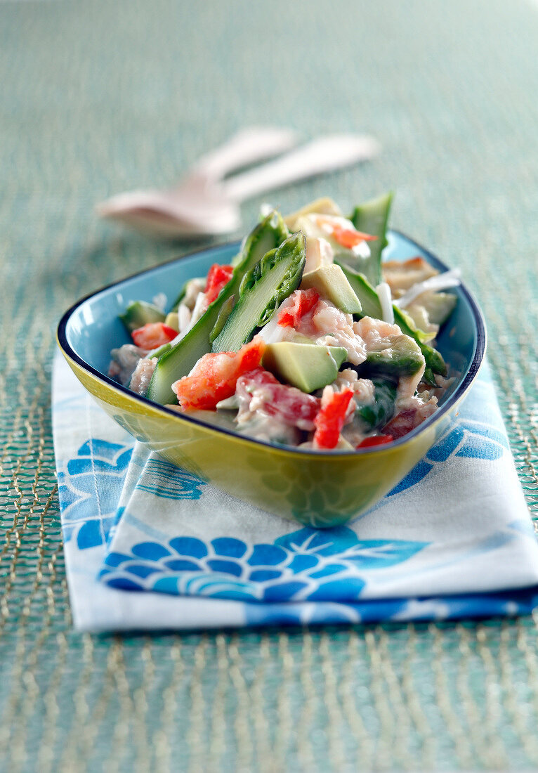 Asparagus and crab salad