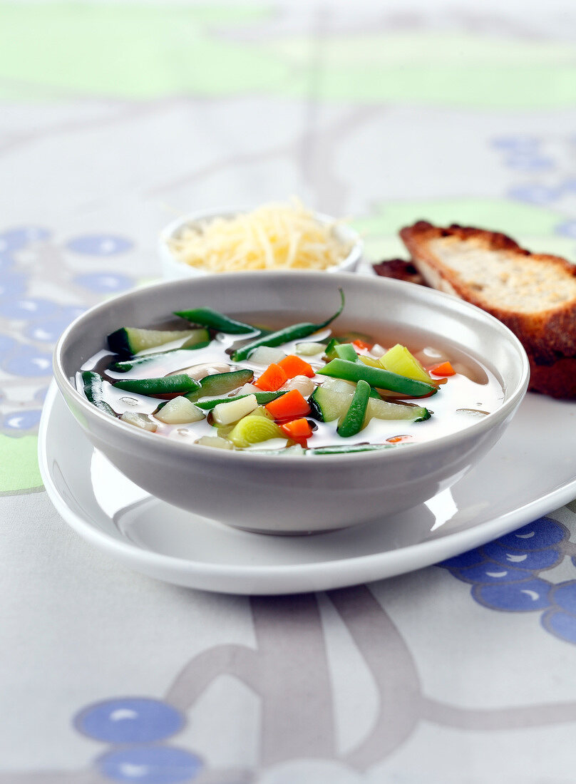 Soupe au pistou (Suppe mit provenzalischer Basilikumpaste)