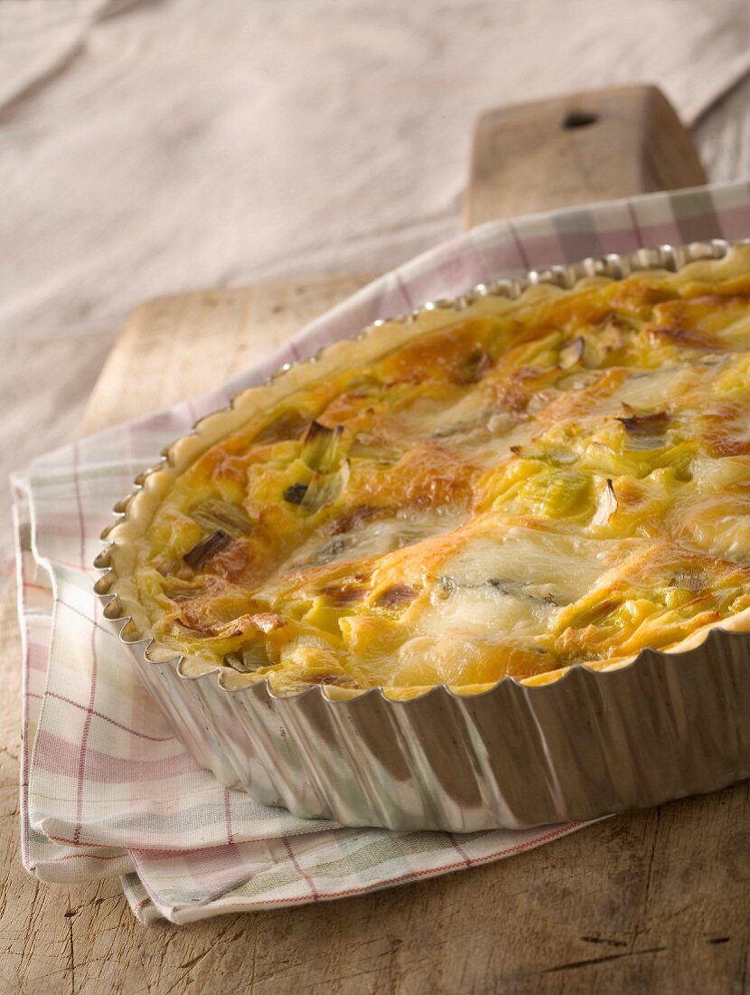 Quiche mit Lauch und Morbierkäse