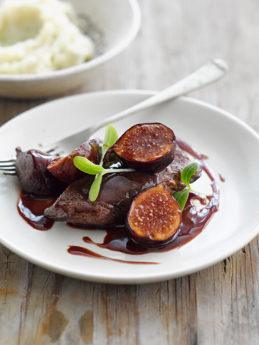 Hirschsteak mit Feigen