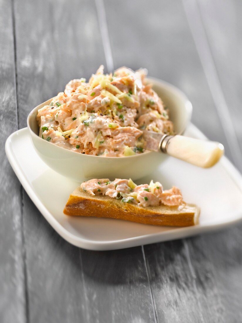 Lachs-Rillettes mit Ingwer