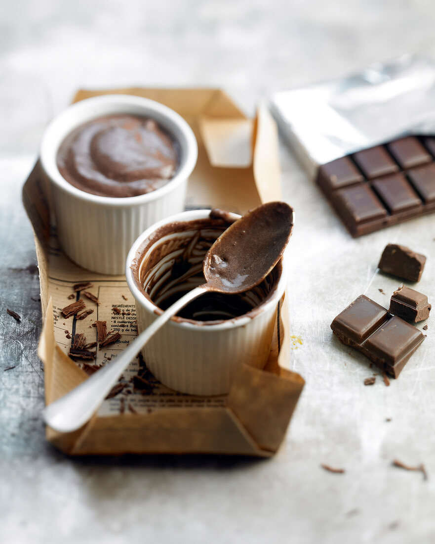 Schokoladenmousse aus Nougatschokolade