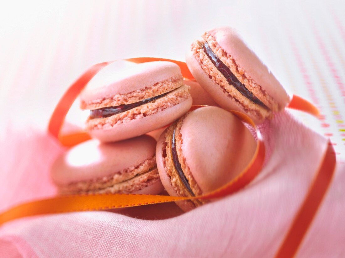 Rose-flavored macaroons